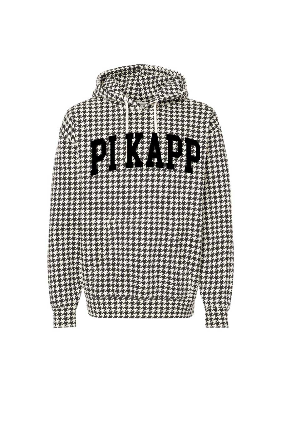 Houndsooth Hooded Sweatshirt